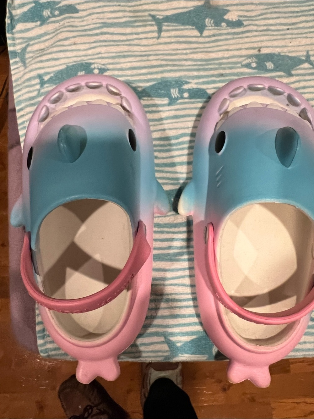 Kids Gradient Shark Water Shoes in Pink and Blue
